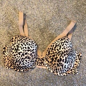 Olga Tan and Black Animal Print Bra, with extension